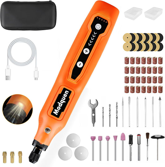 4V Mini Cordless Rotary Tool Kit with 5-Speed Control, USB Charging & LED Light,Includes 78 Accessories for Grinding, Engraving, Drilling, Polishing,Cutting and DIY Crafts