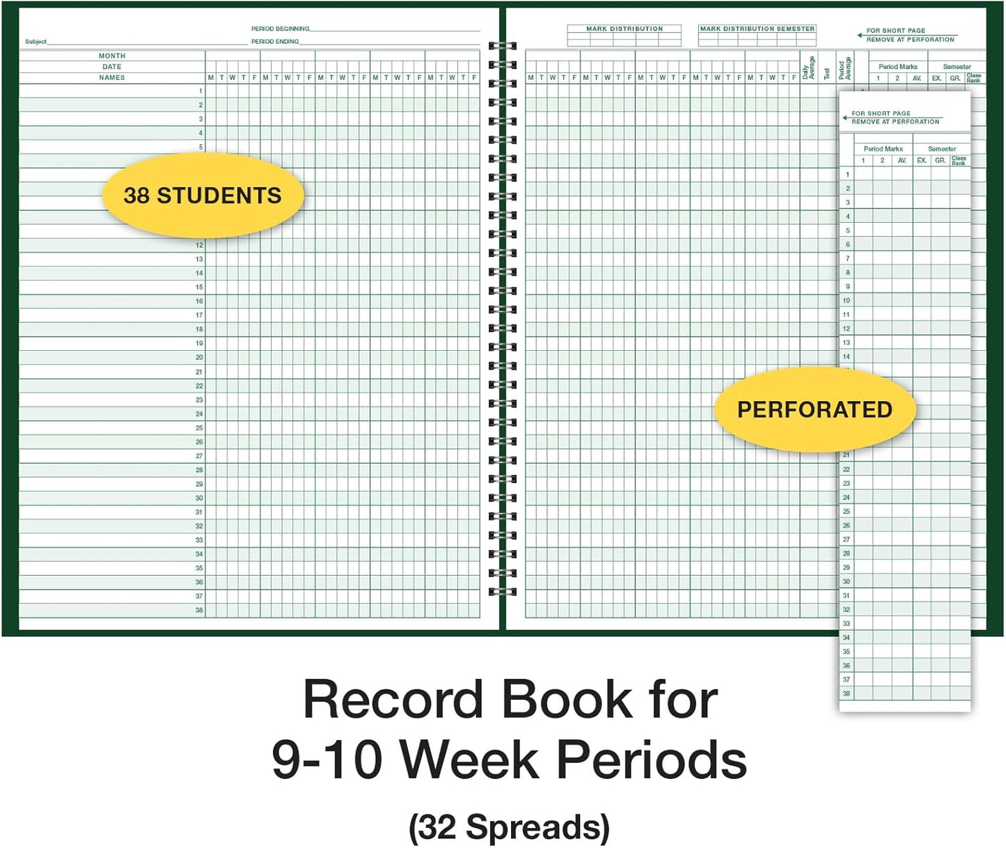 Ward Combination 9-10 Week Class Record + 6 Period Lesson Plan Book