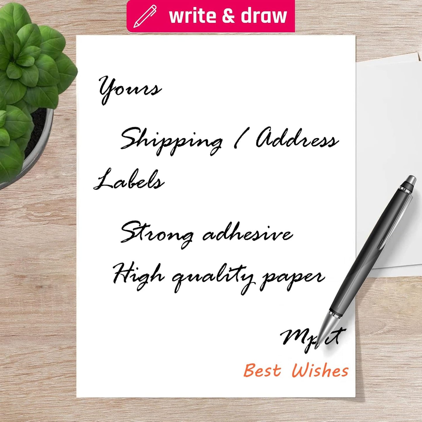 Printable White Sticker Labels, 500 Sheets 8.5" x 11" Full Sheet Label Stickers Paper for Laser & Inkjet Printer - Matte, 500 Labels