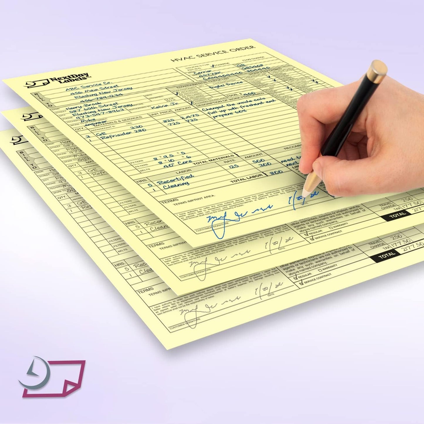 NextDayLabels - Pack of 500 Sheets 8-1/2" x 11" Letter Size CFB NCR (Carbon-Less) Paper, for Laser or Ink Jet Printer (Yellow CFB)