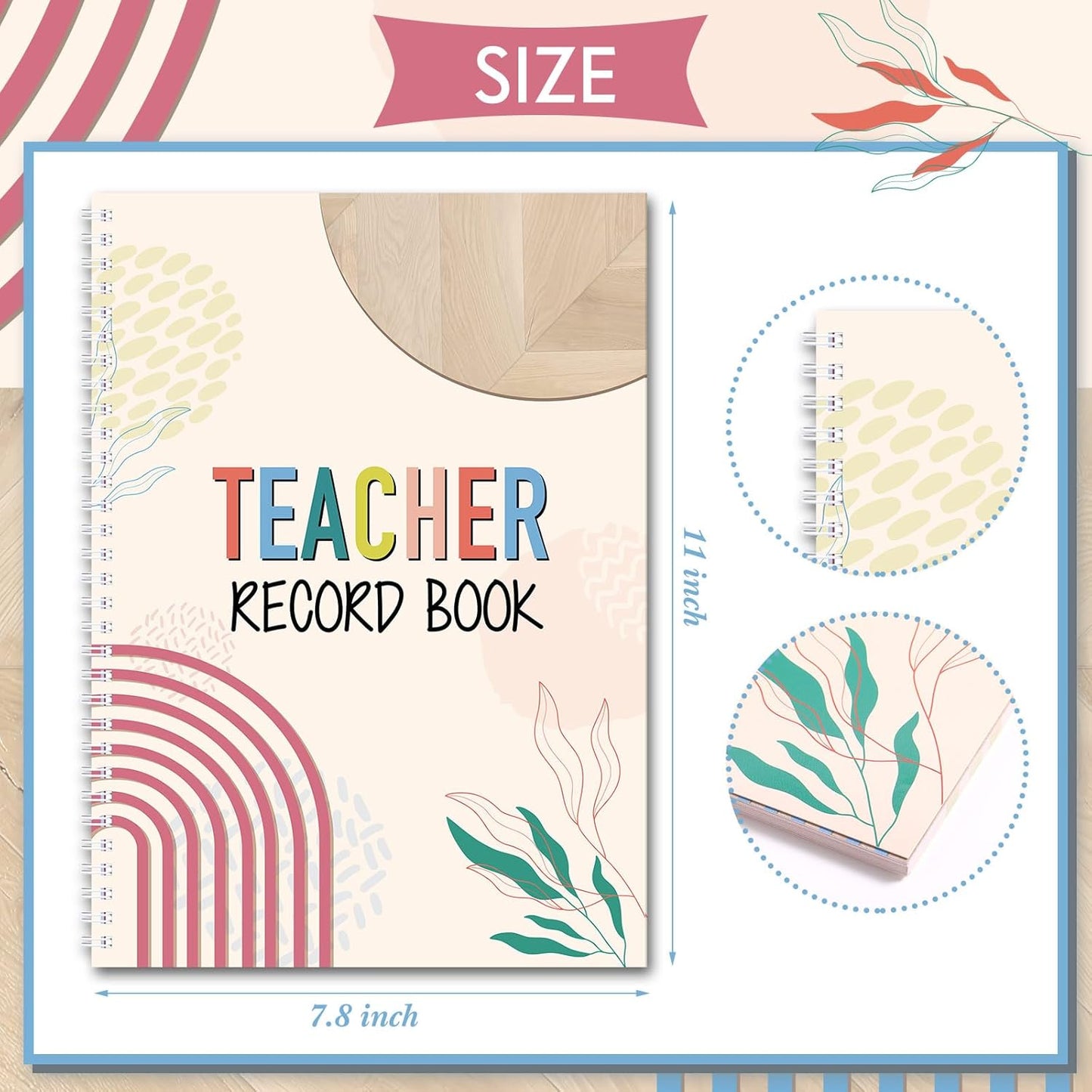 Teacher Record Book Teacher Grade Books 2025-2026 Spiral Bound Record Class Grade Book Office Favors Gift for Classroom Attendance Supplies Decoration Double Sided(True to You)