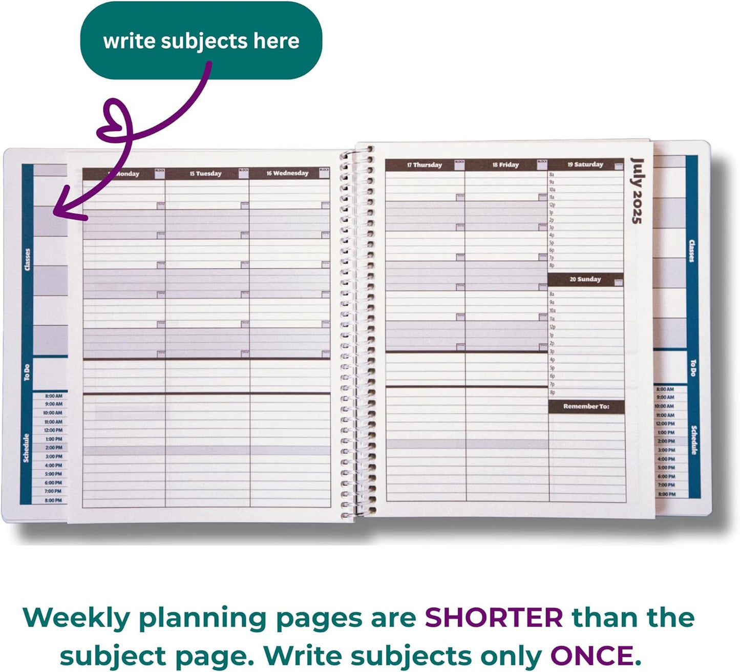 Order Out Of Chaos 2025-2026 Academic Planner, Daily, Weekly & Monthly Time Management School Agenda, Size 8.5x8.25 (Licorice)