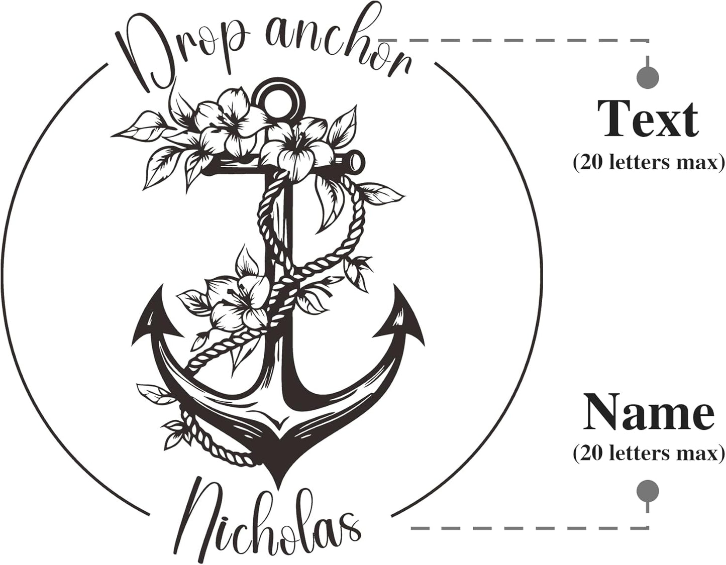 Custom The Library of Embossers Stamps Nautical Theme Color Self-Inking Stamp with Your Name & Design Ship Anchor Great for Personalized Books