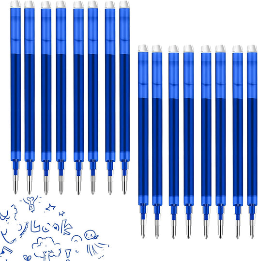 0.7 mm Erasable Gel Ink Pen Refills Compatible with Frixion Friction, Smooth Writing Multicolor Retractable Fine Point Pen Refill for School Office Home Art (Blue, 16)