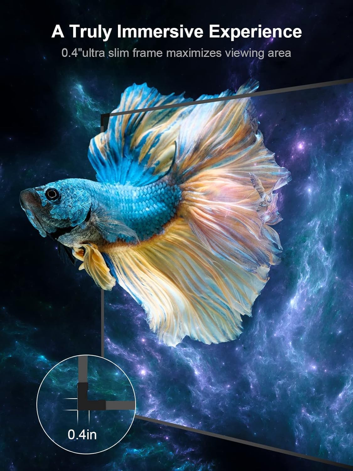 AWOL VISION 120" Fixed Frame Projector Screen, 1.3 dB Peak Gain, The Perfect Combo with LTV-2500, 80% Picture Quality Improved, 4K / 8K Ultra HD, Active 3D Wall Mount Projector Screen, MW-120