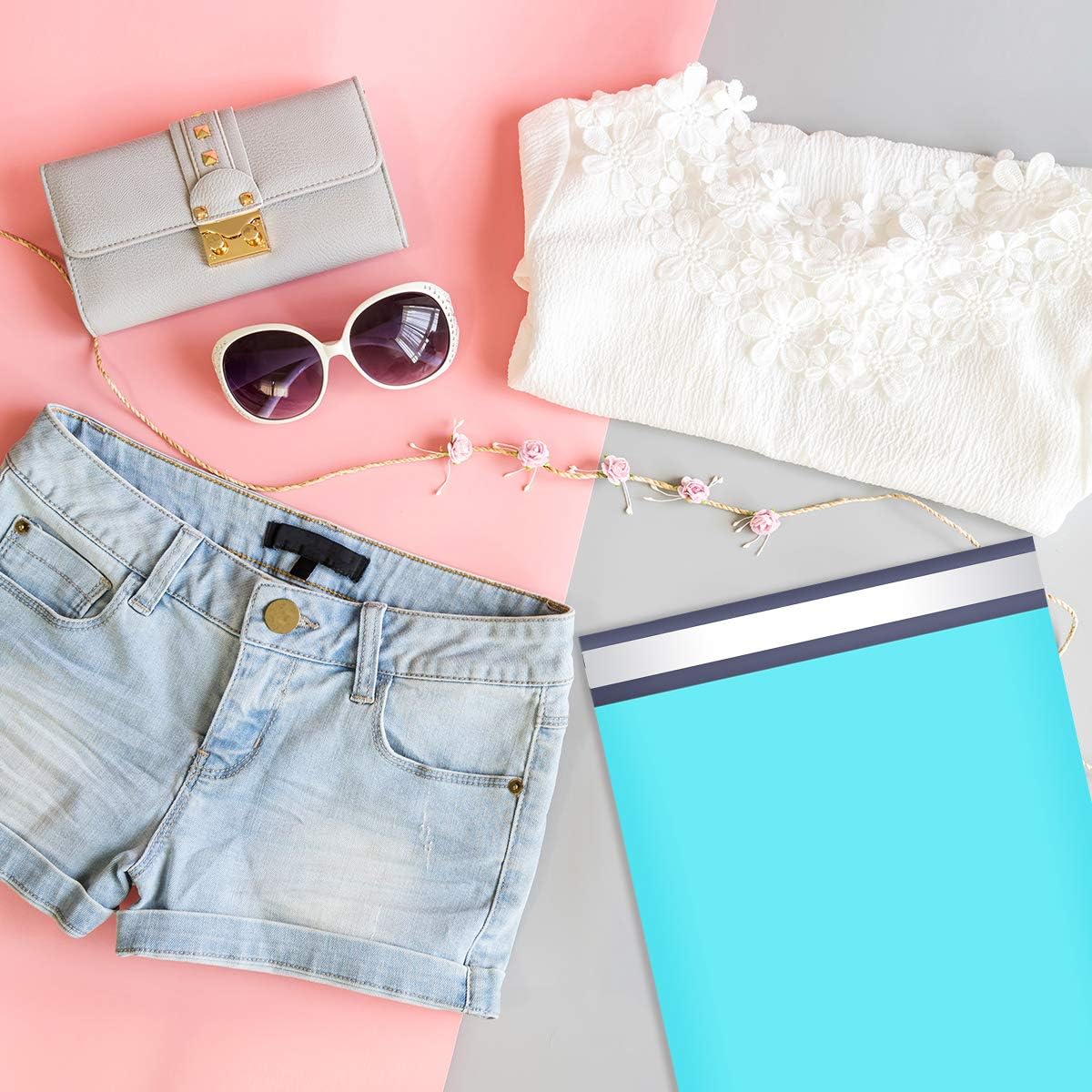 UCGOU Poly Mailers 10x13 Inch Teal 200 Pack Shipping Bags #4 Strong Mailing Envelopes Boutique Packaging Postal Self Seal Adhesive Waterproof and Tear Proof Small Business for Clothes Books