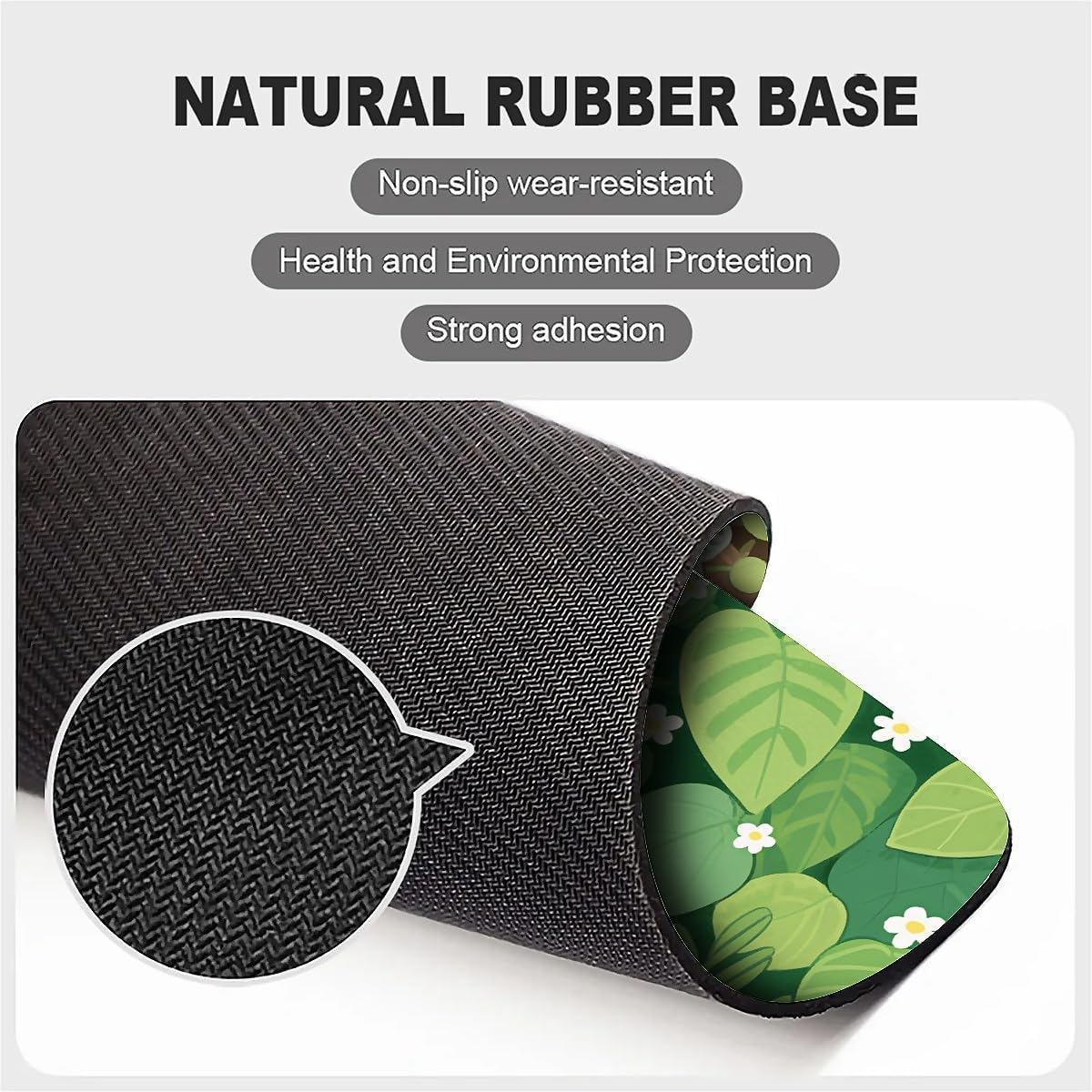 Square Mouse Pad Cute Kitten, Personalized Premium-Textured Custom Mouse Mat Design, Washable Mousepad Cloth, Non-Slip Rubber Base Computer Mouse Pads Cat for Wireless Mouse