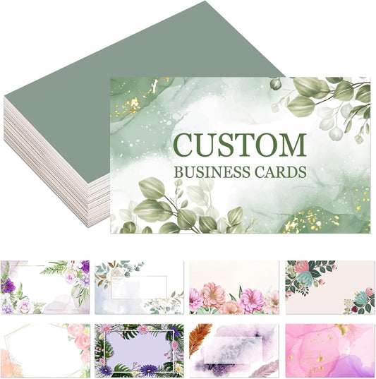 Custom Business Cards Customizable with Logo Photo Personalized Business Card Customize for Small Business Customized Waterproof Double Sided Cards 100 200 500 1000