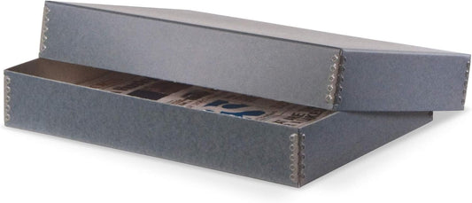 Gaylord Archival Blue/Grey Newspaper Preservation Box - 19W x 25L x 2 1/2" H