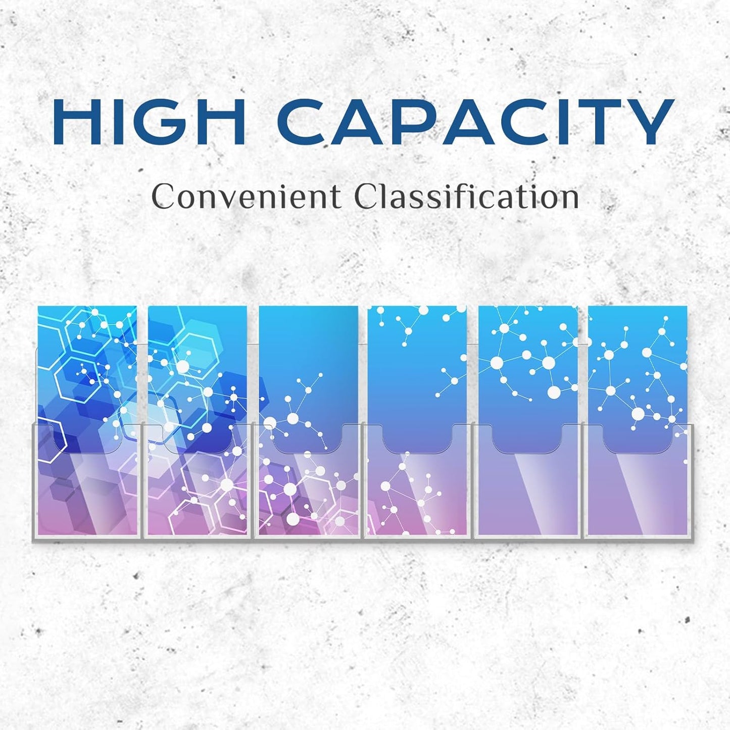 Sherr 1 Pc Acrylic Brochure Holder Wall Mount, 4 x 9 Inches Clear Hanging Flyer Display Holder Plastic Pamphlet Stand with Nails for Magazine, Booklet, Card, Bookmark Display, 26.7 x 7.8 Inch