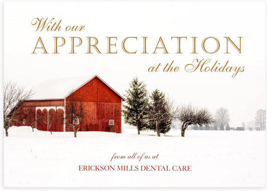 Let's Make Memories Personalized Business Christmas Cards with Envelopes - Premium Quality - 5x7-2025 Holiday Cards & White Envelopes - Country Escape - 75 ct