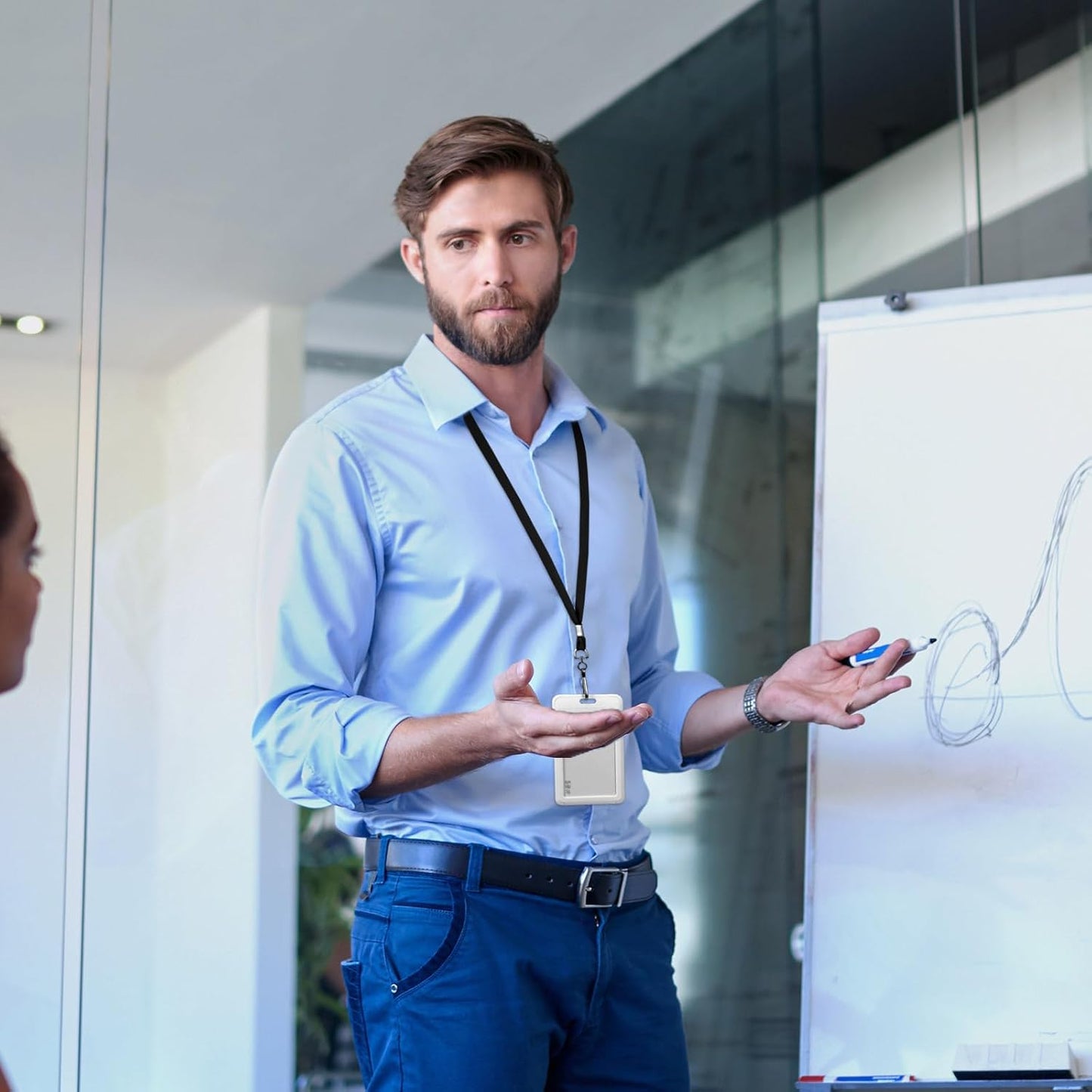 Bulk Lanyards for ID Name Badges Holder Flat Lanyards with Hook Clip Swivel for Office School Accessories (1000 Pack,Classic Colors)