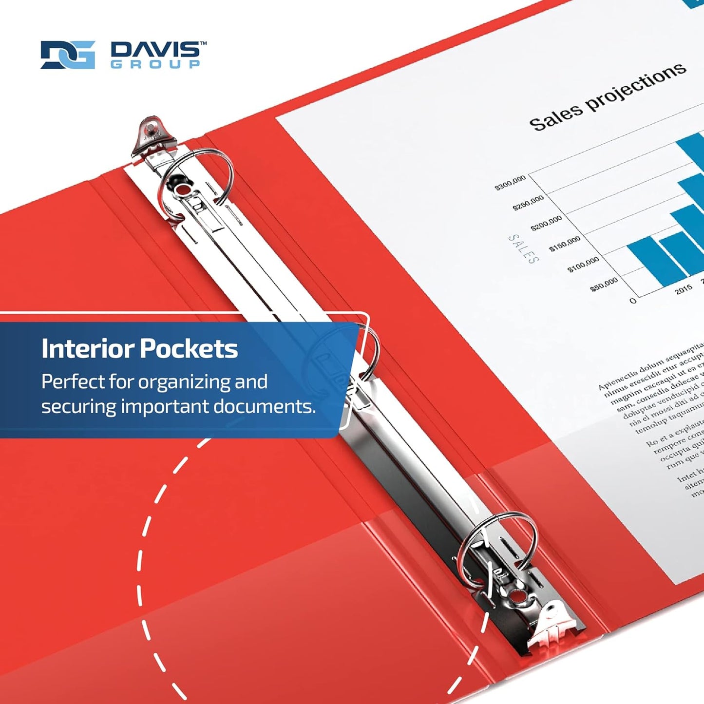 Premium Economy 6-Pack 3-Ring Binders for School or Office, Round-Ring Binders, 2 Inch, Red