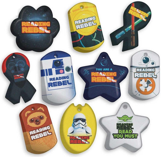 Reading Rebel Brag Tag Value Pack: Wearable Incentives for Young Readers 250 Tags (25 Tags for Each Design)