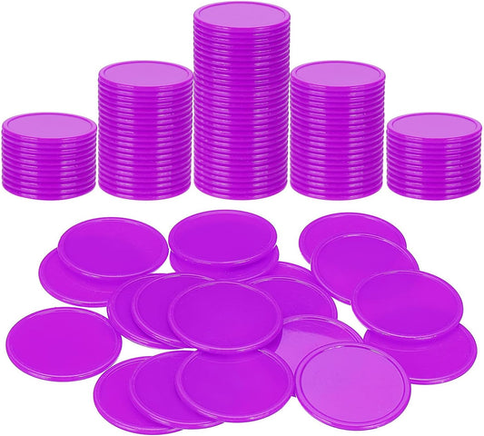 uxcell Plastic Poker Chips, Learning Counters Counting Counters Disks Markers Opaque Game Tokens for Game Play Math Counting