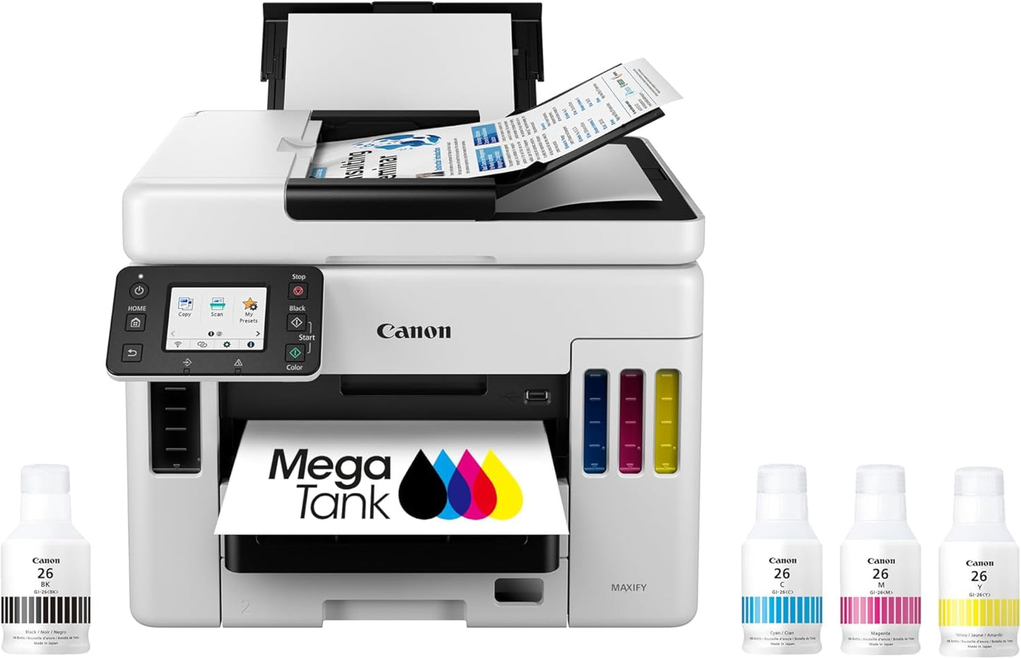 Canon MAXIFY GX7021 Wireless MegaTank Small Office All-in-One Printer, One Size