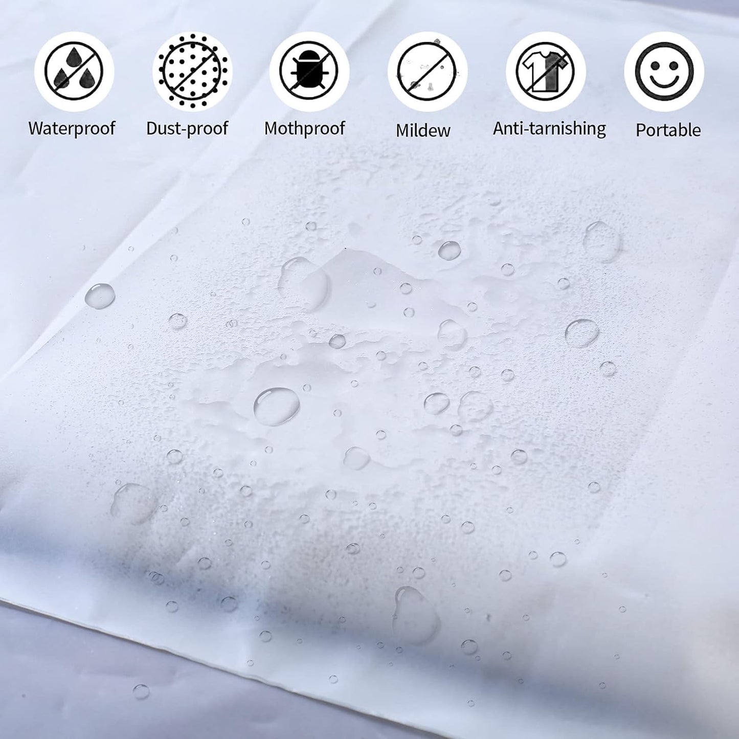 20 Pcs Travel Storage Bags, Clothes Packaging, Reusable Plastic Ziplock, Frosted Waterproof Resealable Clothing Zipper Pouch for Shoes Cosmetics Storage