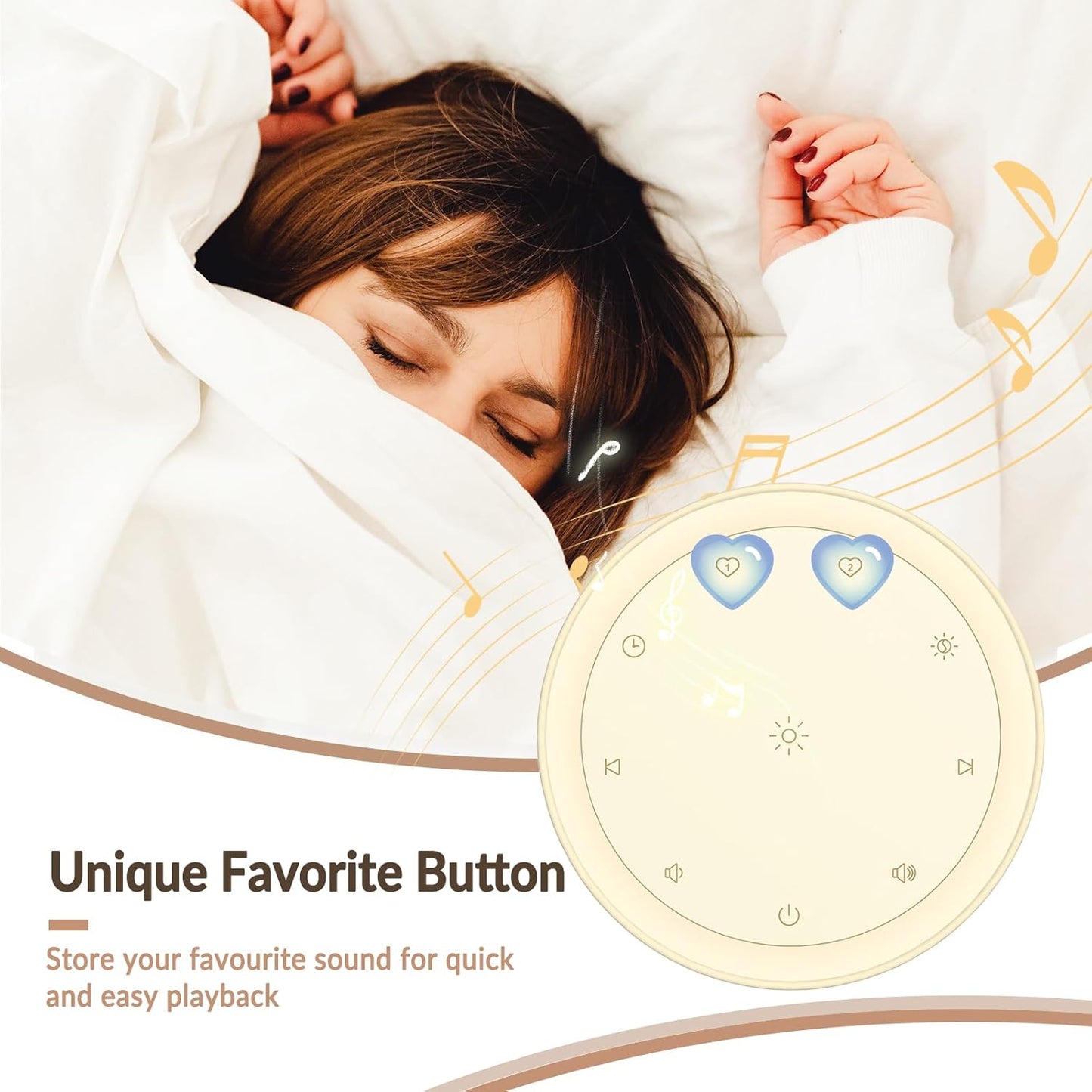 Kipcush Sound Machine & Night Light for Adults, Baby, Kids. White Noise Machine with 20 Soothing Sleep Sounds. Small Size & Portable Design for Bedroom (Putty, Small)