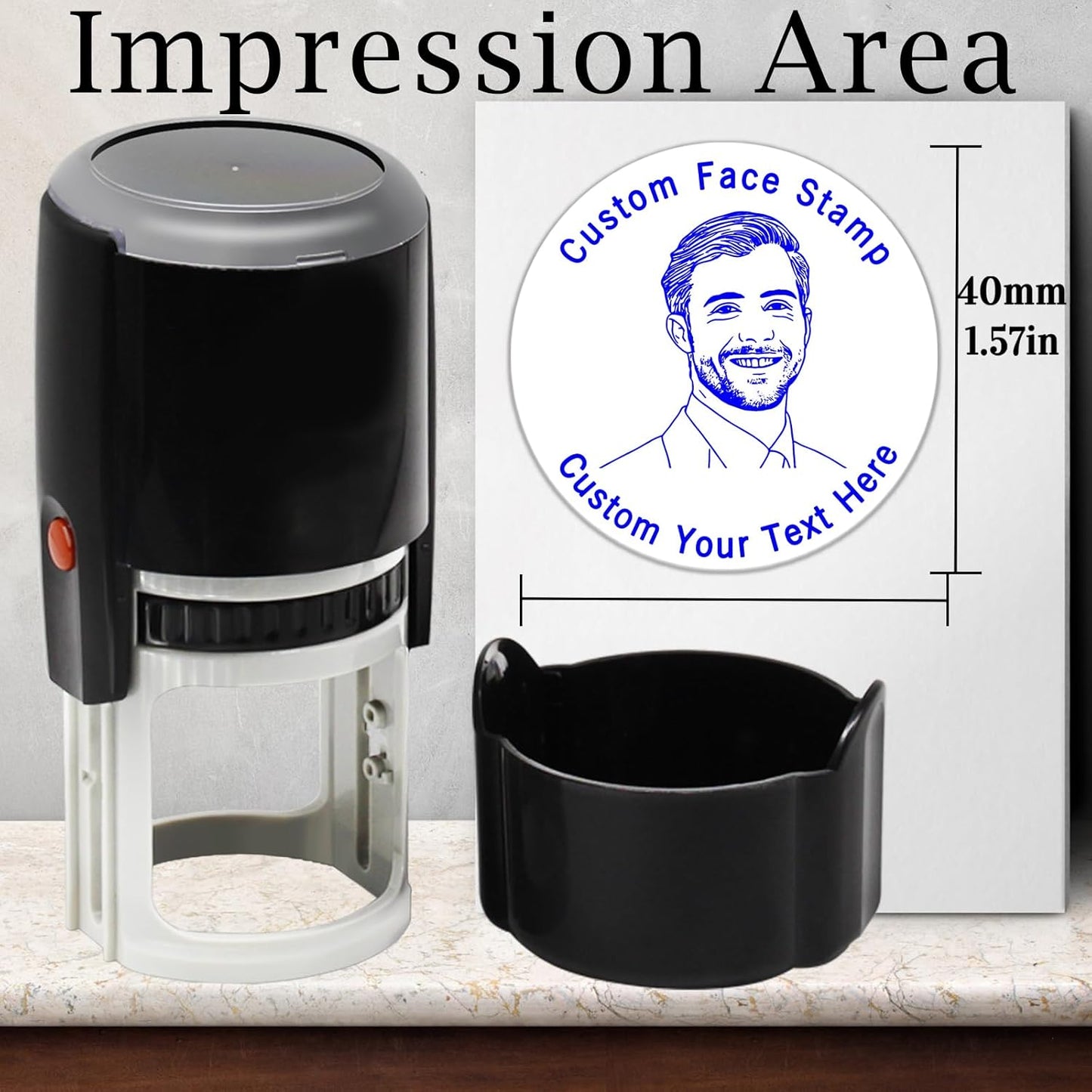 Personalized Stamp Self Inking Custom Teacher Stamper, Rubber Stamp with Text for School, Library, Office