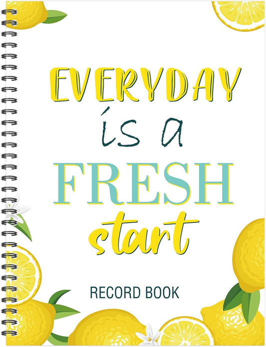 Faccito 8.3'' x 11'' Teacher Record Book 2025 Grade Book Undated Attendance Register Class Student Roster Monthly Reminder Grading Chart Gift for Elementary Classroom School Office(Lemon Style)