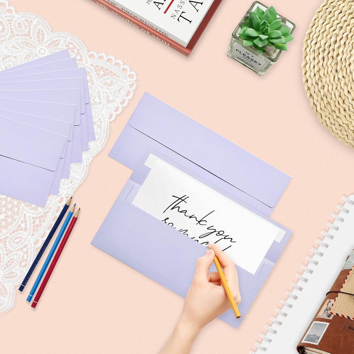 200 Pack #10 Business Envelopes, Light Purple Standard Envelopes Self Seal, Letter Size Mailing Envelopes for Checks Letters Invoices Statements Birthday Graduation Wedding, 4 1/8 x 9 1/2 Inch