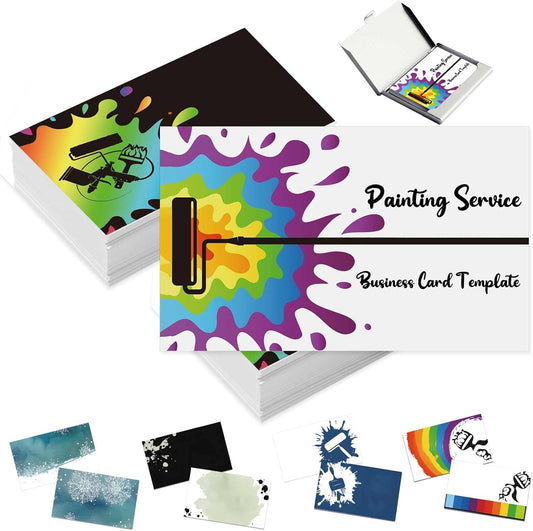 Custom Business Cards Personalized with Photo, Logo, Text - 3.5" x 2" Double Sided, 1000 Sheets - White or Off-White