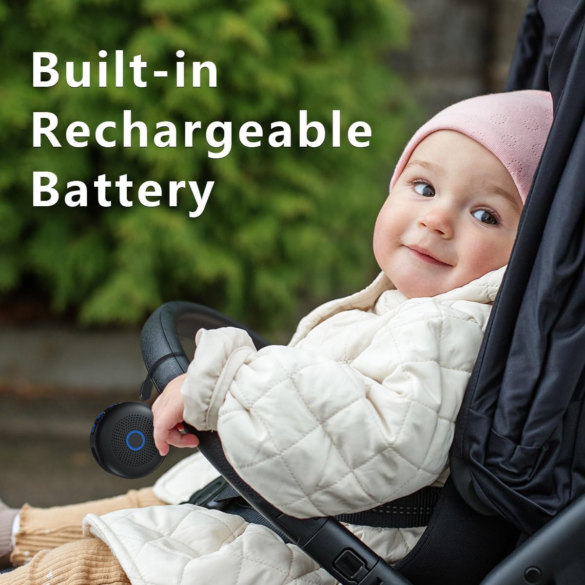 Sleepbox Portable White Noise Sound Machine 30 Soothing Sounds Rechargeable Battery Small for Travel 32 Volume Control Noise Canceling Sleep Machine Sound Therapy for Baby Kids Adults (Black)