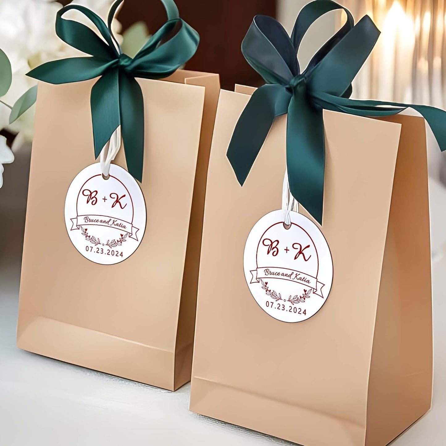 Personalized Wedding Embosser Stamp， Custom Book Business Card Paper Document Notebook, Self Inking Stamp，Book Lover Gifts，Christmas Gifts (Style07)