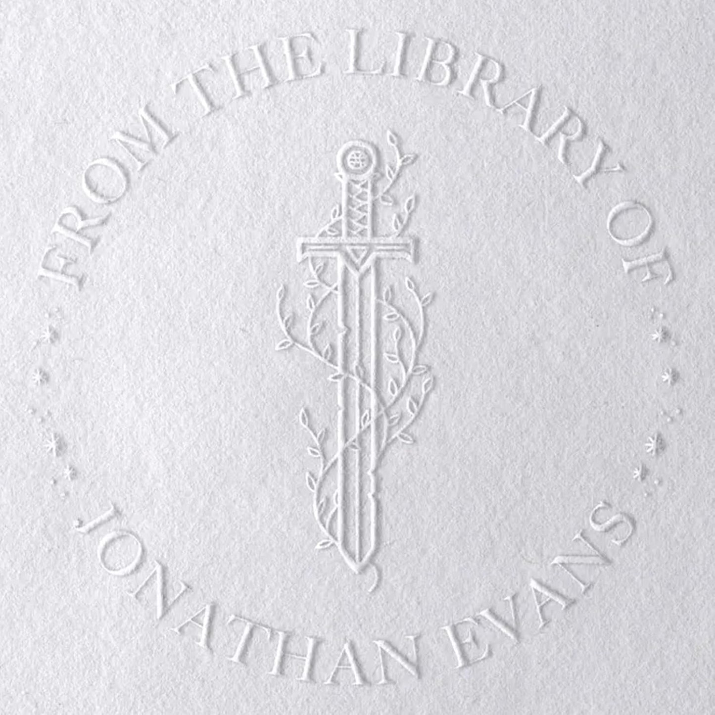 HJX Book Embosser Personalized - Custom Embosser for Books Customize Personal Book from The Library of Stamp (01-Embosser)