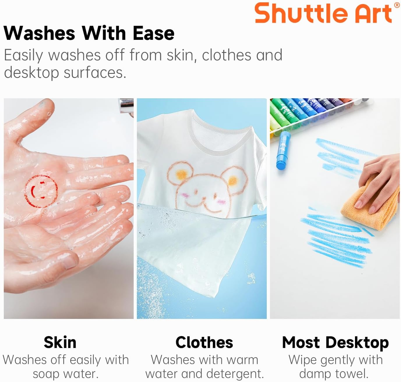 Tempera Paint Sticks, 40 Colors Solid Tempera Paint for Kids, Super Quick Drying, Works Great on Paper Wood Glass Ceramic Canvas