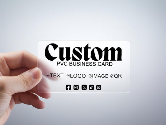 Custom Frosted Plastic Business Name Cards,Personalized Waterproof Calling Cards with Your Text/logo/image, Thick PVC business card for small business (Frosted matte business card)