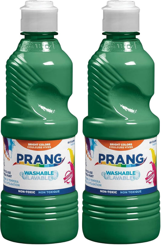 Prang Washable Tempera Paint, Green, 16 Oz., 1 Count (Pack of 2)