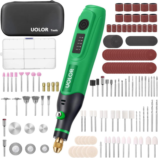 Mini Cordless Rotary Tool, Polishing Kit with 158 Accessories, Multi-Purpose Power Rotary Multi Tool for Polishing, Engraving, Sanding, Drilling, Etching, Cutting Grinding DIY Crafts