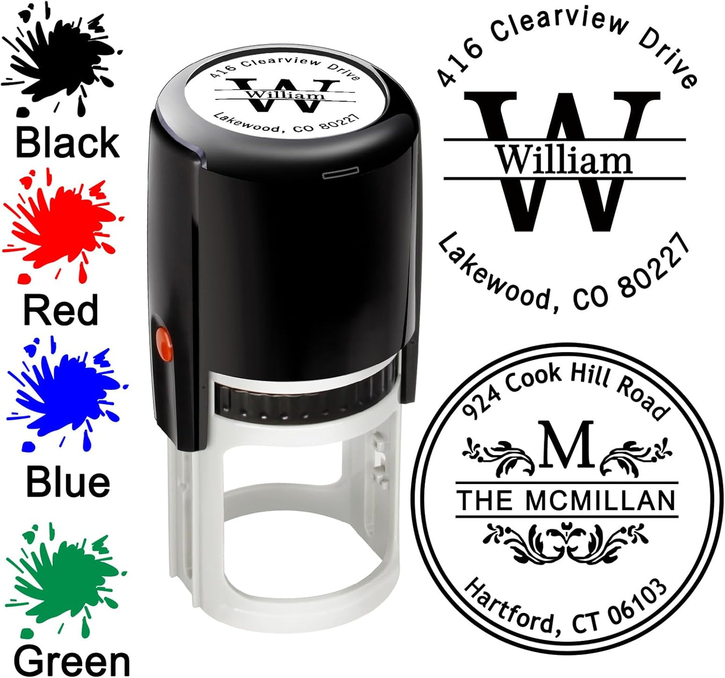 Custom Stamp Self Inking Personalized Teacher Stamper with Portrait & Text, School Office Business Rubber Stamp Gift for Pets, Kids, Friends & Family