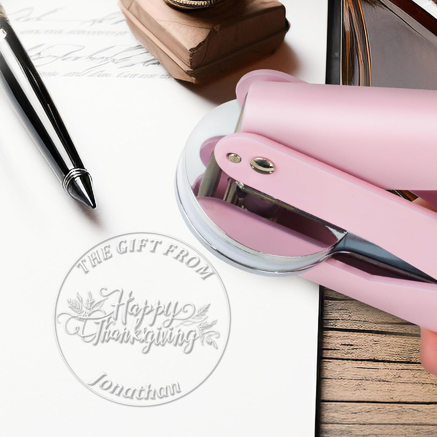 from The Library of Embossers & Stamps Custom Color Self-Inking Stamp with Your Name or Design Great for Personalizing Books, Text Books and Journals (11)