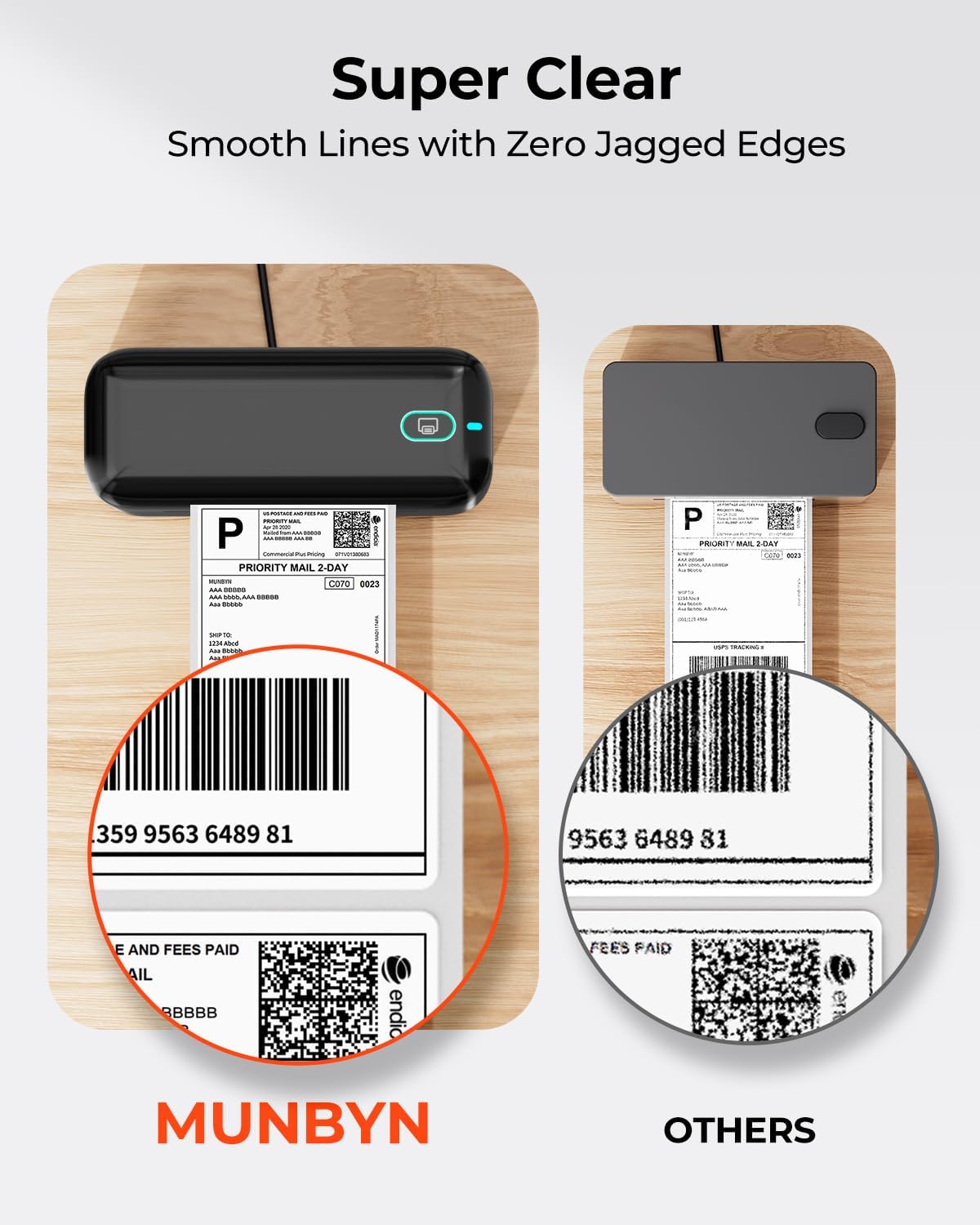 MUNBYN Bluetooth Thermal Label Printer RealWriter RW402B, 4x6 Shipping Label Printer for Small Business, Compatible with Android, iPhone and Windows, Mac, Chromebook, Ebay, USPS, FedEx, Shopify