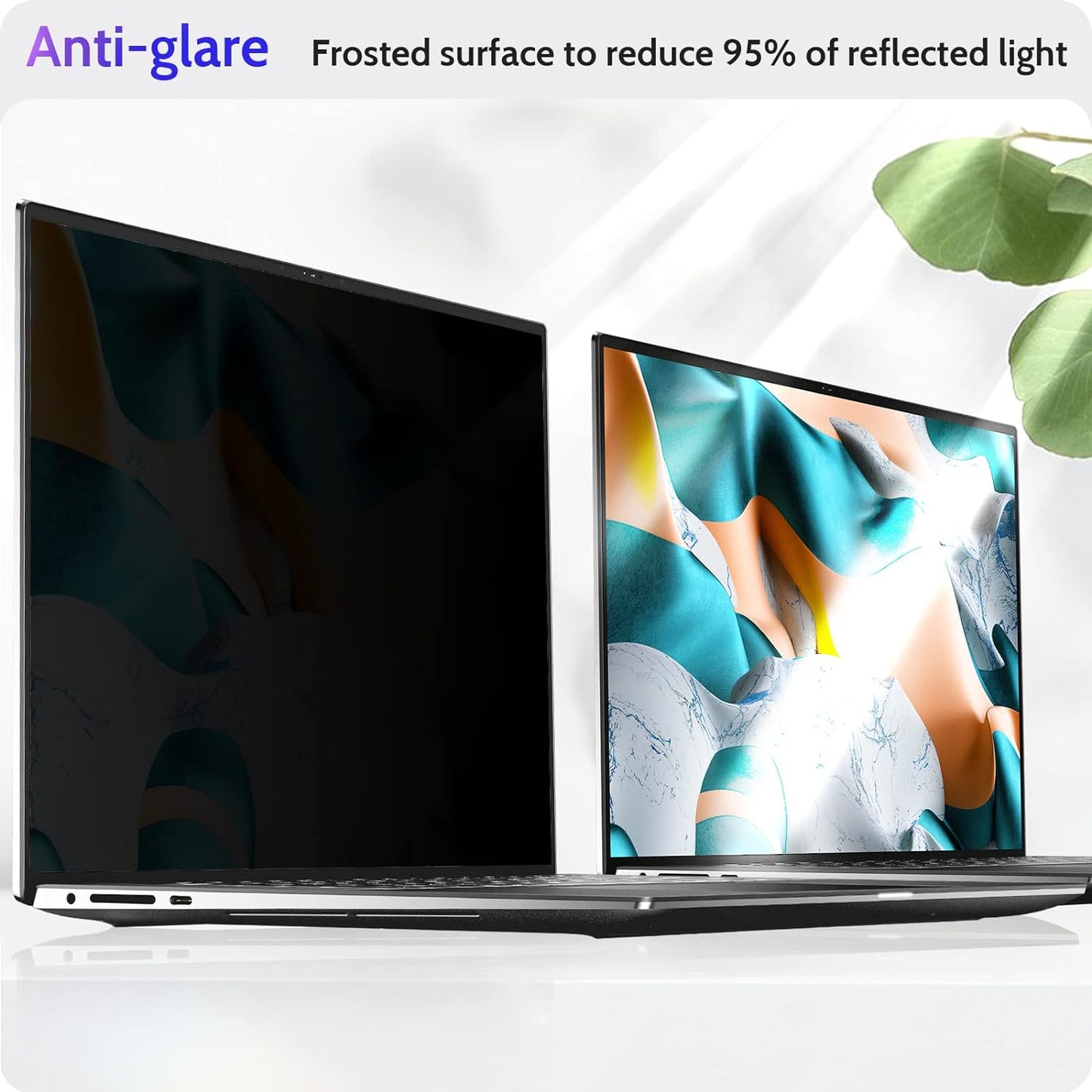 16 Inch Laptop Privacy Screen Compatible with Lenovo Hp Dell Acer Asus Thinkpad Envy Xps Computer 16:10 Aspect, Removable Anti Glare Blue Light Filter Protector, 16" Monitor Security Shield
