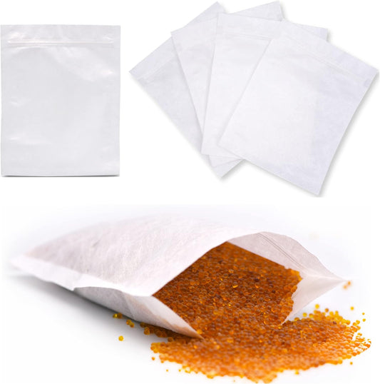 700 Packs Paper Bags, 6.3 by 8.2 Inch Resealable Nonwoven Zip Bags, Breathable Paper Storage Bags,Such for Silica Gel Beads, Desiccant, Jewelry, Samples