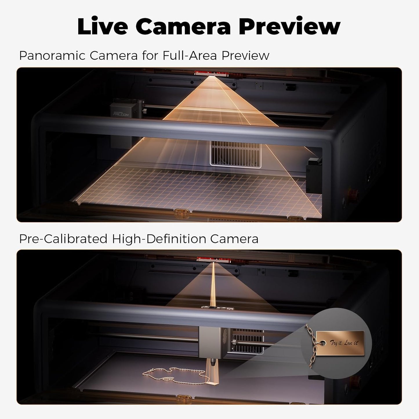 CREALITY FALCON A1 10W Laser Engraver, 80W Enclosed Laser Cutter and Engraver Machine with Air Assist, Smart Camera Positioning, 600mm/s Speed, Smart Material Recognition, Ideal for Wood & Metal