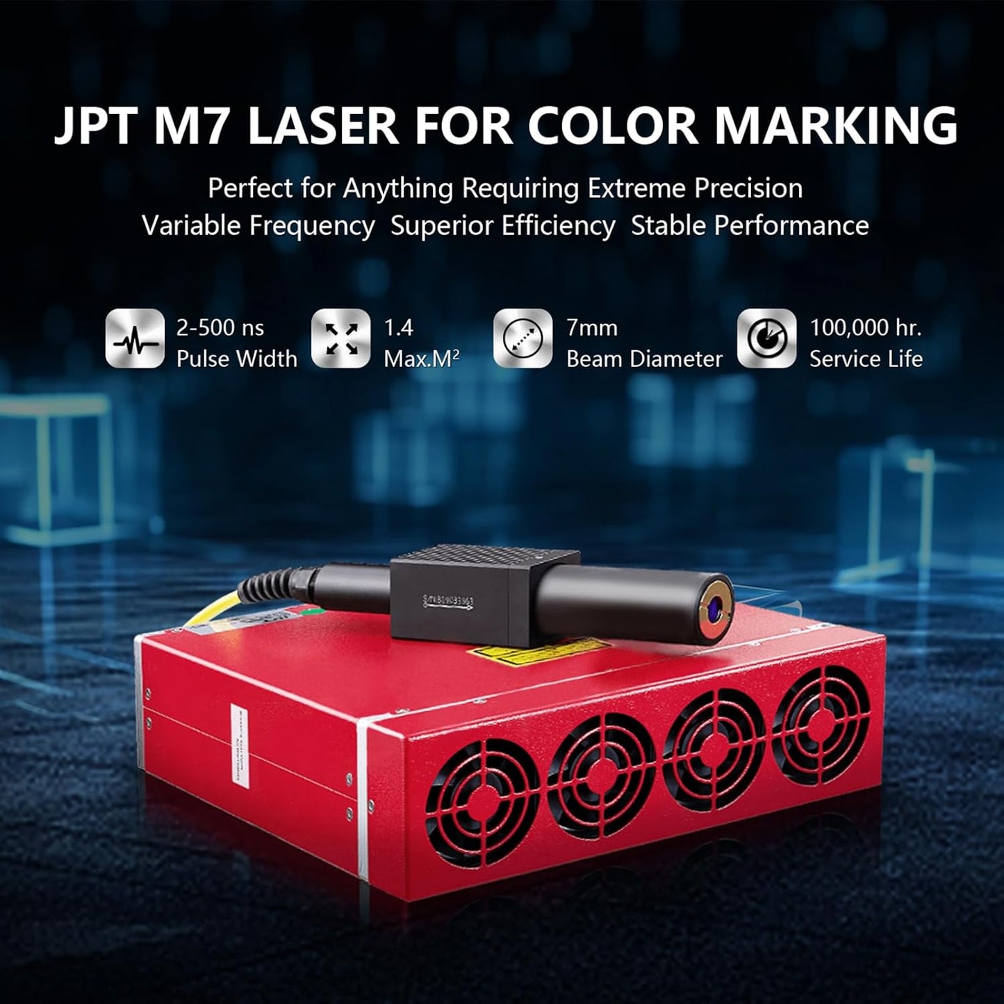 ComMarker B4 20W JPT Mopa Fiber Laser Engraving Machine with Rotary Axis,Support Lightburn Laser Engraver with 2Lens,2in1 Desktop Handheld Color Marking Machine for Stainless Steel,Ring,Tumbler