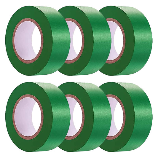 6 Pack Dark Green Flagging Tape, Non-Adhesive Plastic Ribbon Neon Marking Roll, 1"*600ft, Marking Tape for Tree Marking, Hunting, Boundaries and Hazardous Areas,Trail Marking