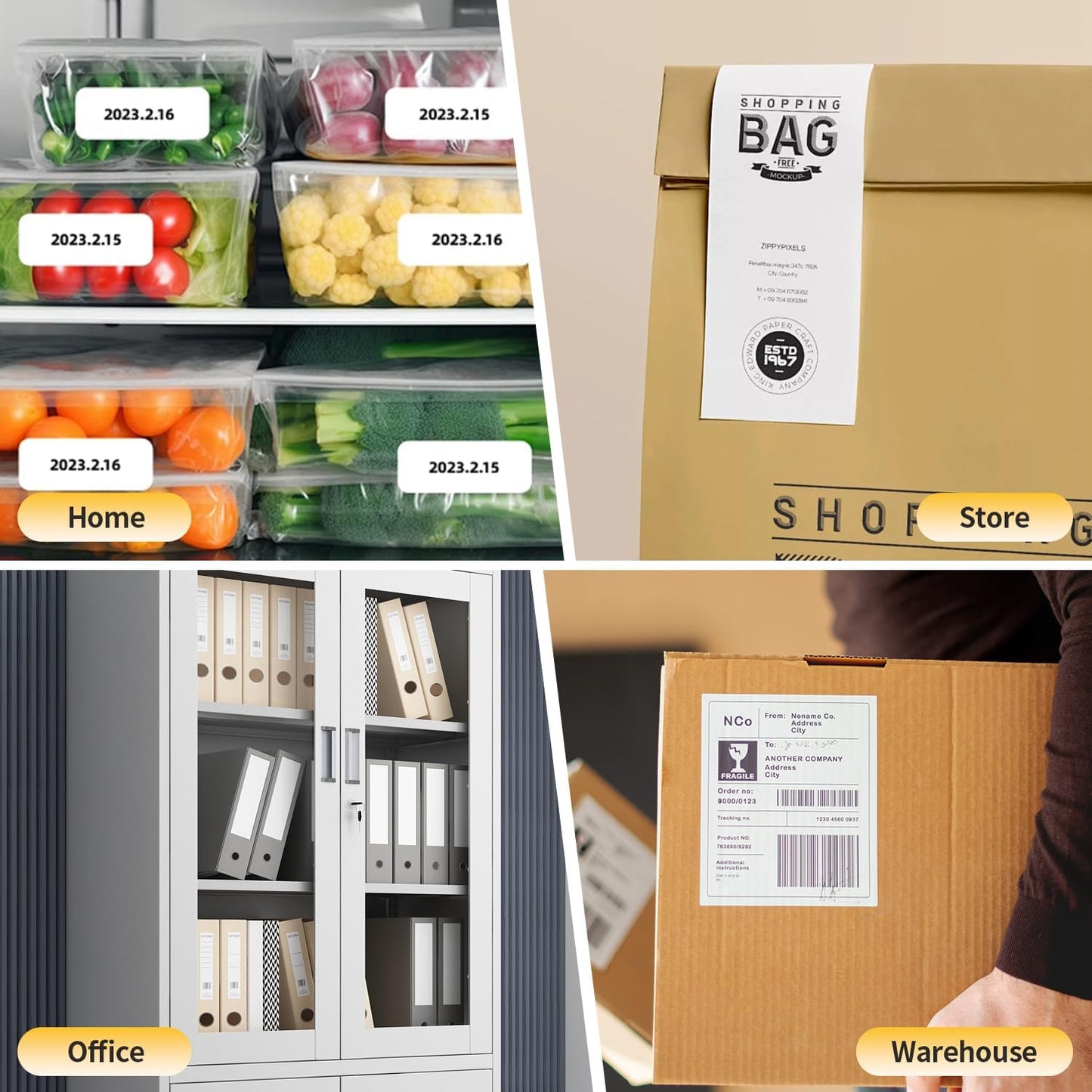 Rongta Bluetooth Thermal Shipping Label Printer, Wireless 4x6 Label Sticker Printer for Shipping Packages, Support Android, iPhone, Widely Used for Amazon, Ebay, Shopify, Etsy, UPS