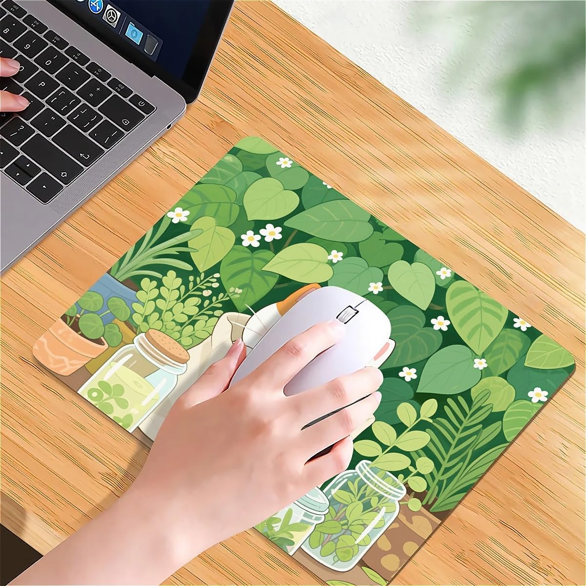 Square Mouse Pad Cute Kitten, Personalized Premium-Textured Custom Mouse Mat Design, Washable Mousepad Cloth, Non-Slip Rubber Base Computer Mouse Pads Cat for Wireless Mouse