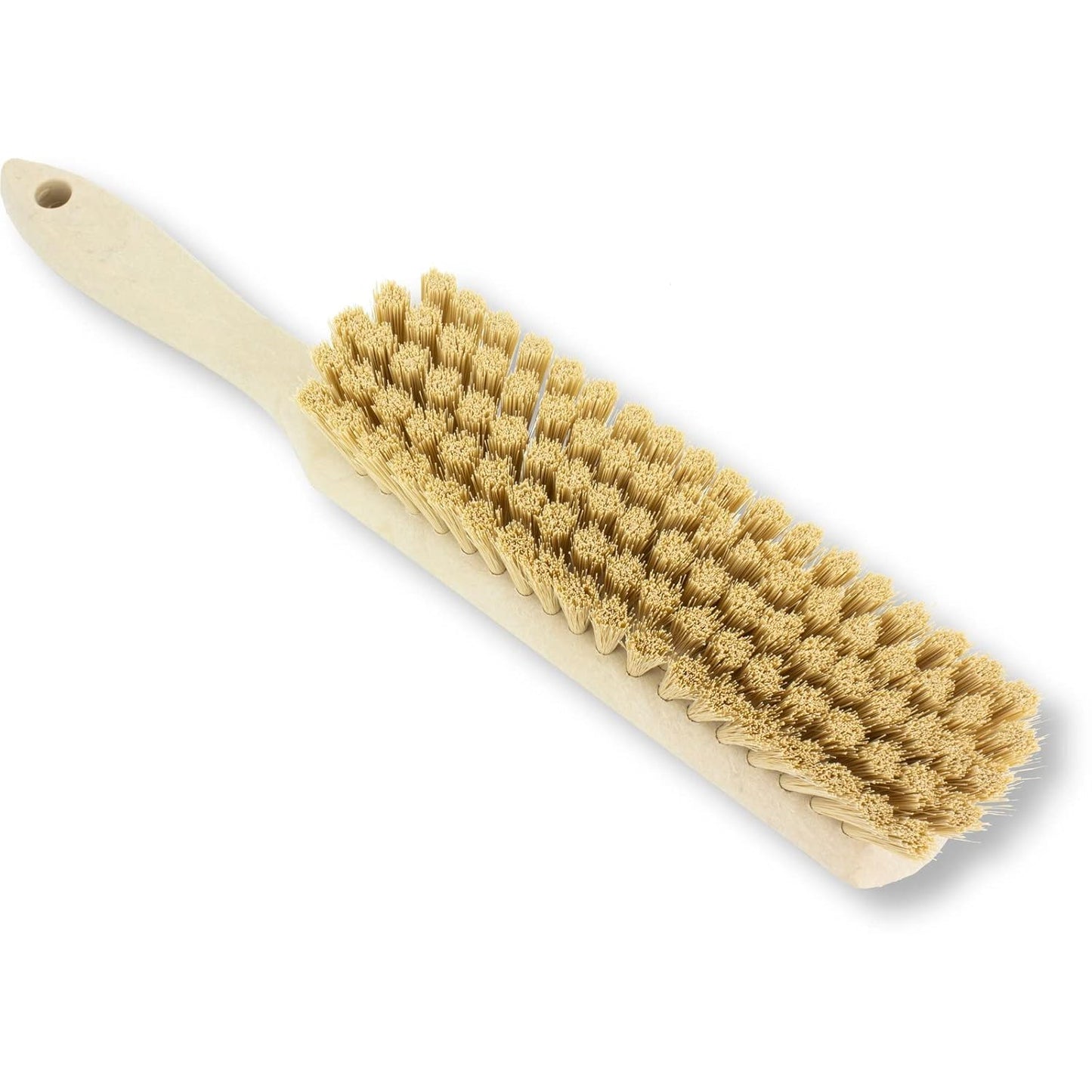 SPARTA Handheld Soft Counter Brush 8 Inch Bristle Span, Multi-Use Dust Brush with 5 Inch Handle for Tables, Countertops, and Delicate Surfaces, Polyester, Tan