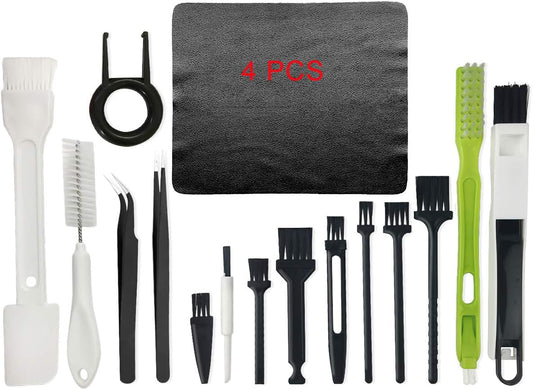 Computer Cleaning Kit, 19 in 1 Multi-Purpose Brushes Anti Static Brushes Clothes for Computer Printer Car Player Window