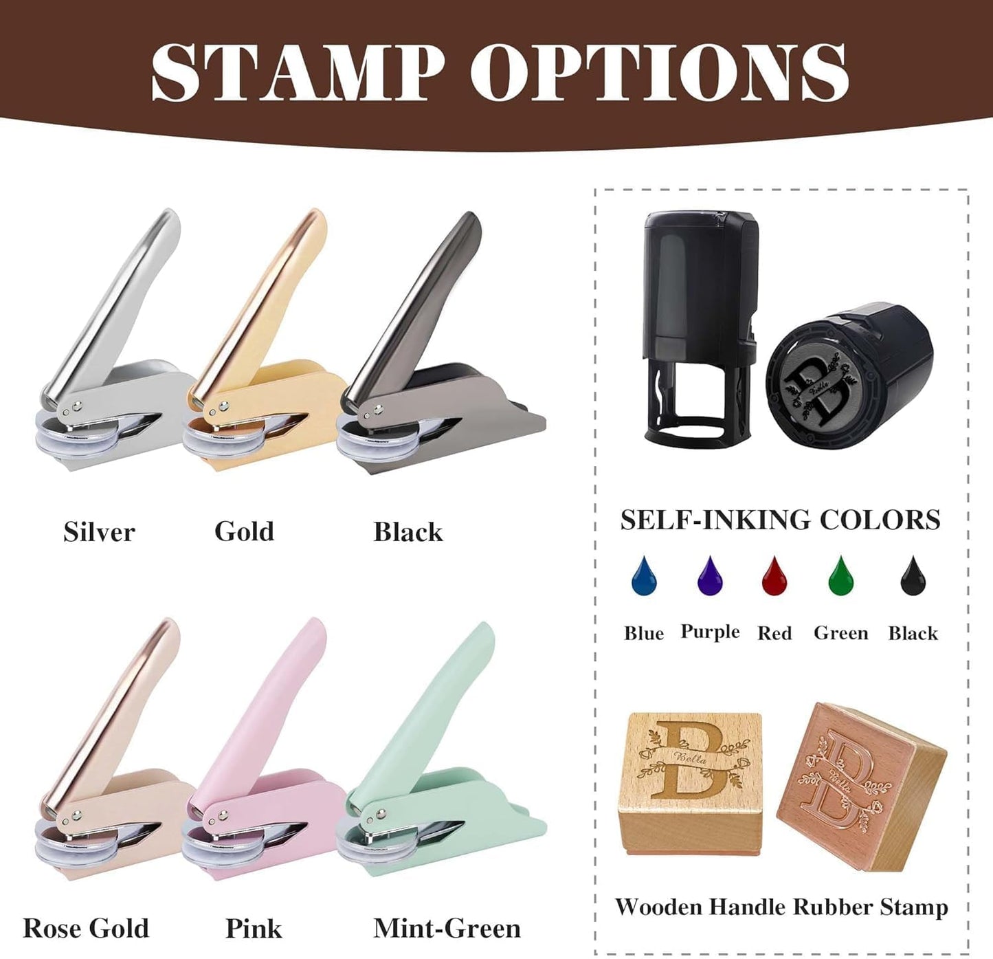 from The Library of Embossers & Stamps Custom Color Self-Inking Stamp with Your Name or Design Great for Personalizing Books, Text Books and Journals (26)