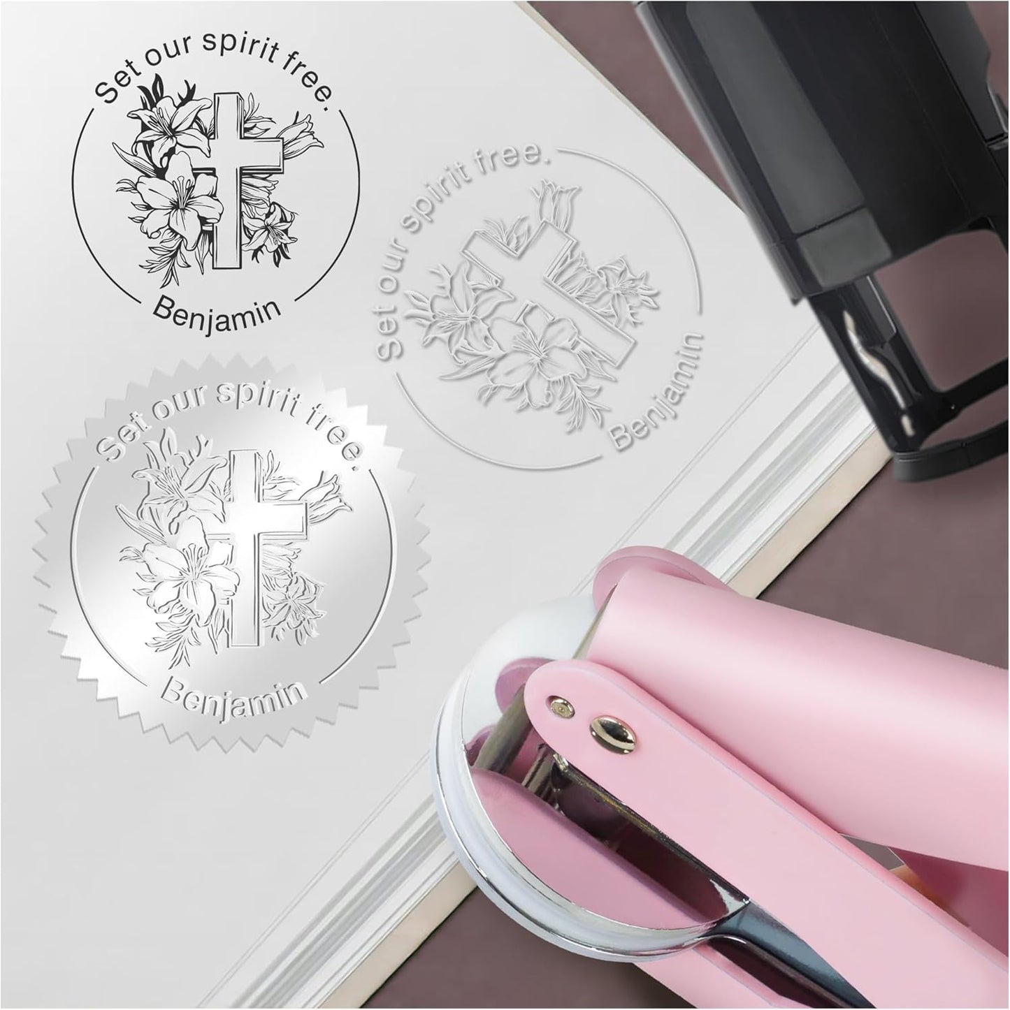 from The Library of Embossers & Stamps Custom Color Self-Inking Stamp with Your Name or Design Great for Personalizing Books, Text Books and Journals (28)