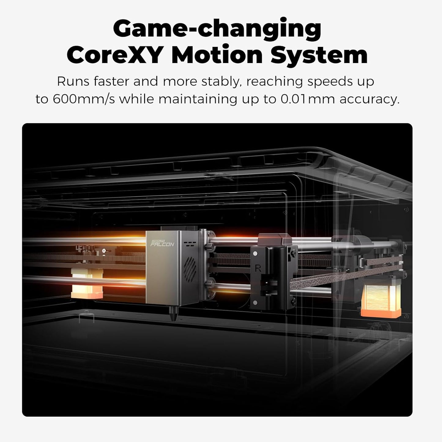 CREALITY FALCON A1 10W Laser Engraver, 80W Enclosed Laser Cutter and Engraver Machine with Air Assist, Smart Camera Positioning, 600mm/s Speed, Smart Material Recognition, Ideal for Wood & Metal