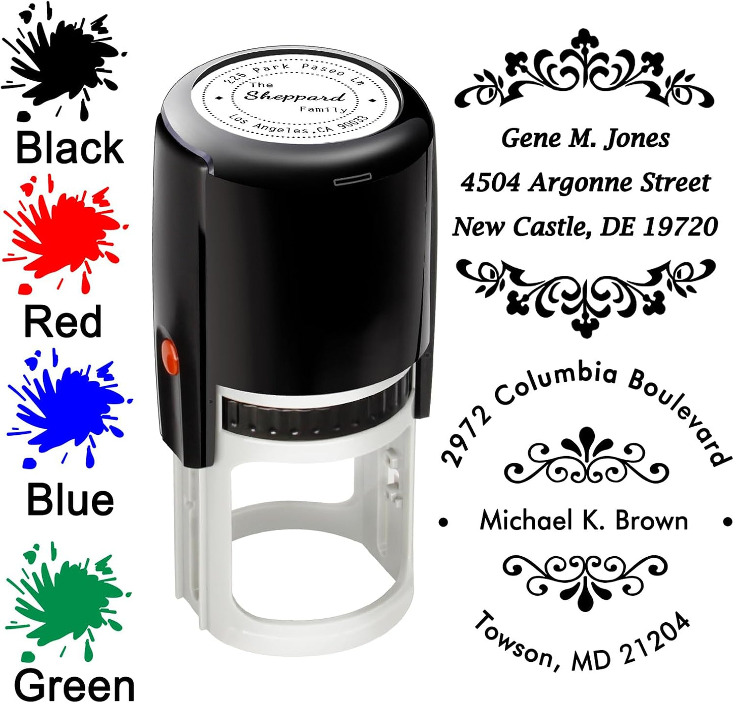 Self Inking Custom Address Stamp Personalized Stamps for Business Customized Rubber Stamps Teacher Stamper, Rubber Stamp with Text