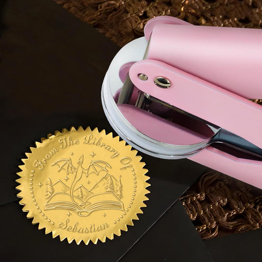 from The Library of Embossers & Stamps Custom Color Self-Inking Stamp with Your Name or Design Great for Personalizing Books, Text Books and Journals (17)